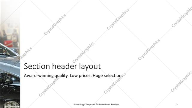 Section Header presentation slide layout