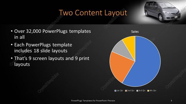 Two Content presentation slide layout