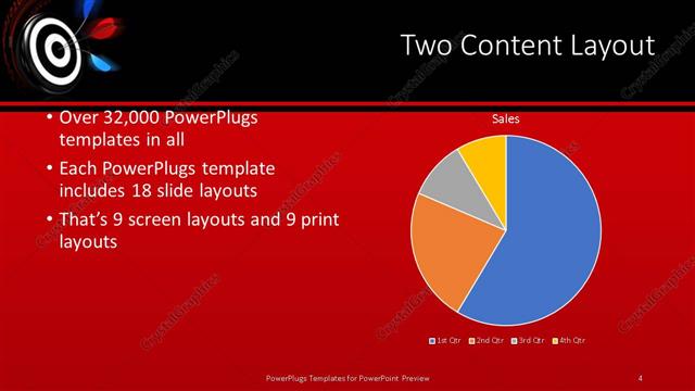 Two Content presentation slide layout
