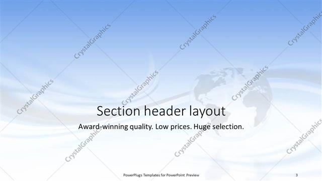 Section Header presentation slide layout