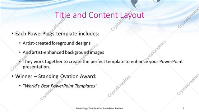 Title and Content presentation slide layout