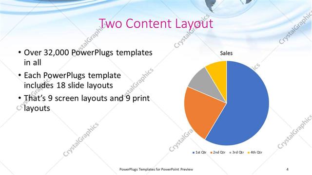 Two Content presentation slide layout