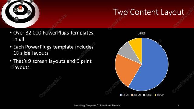 Two Content presentation slide layout