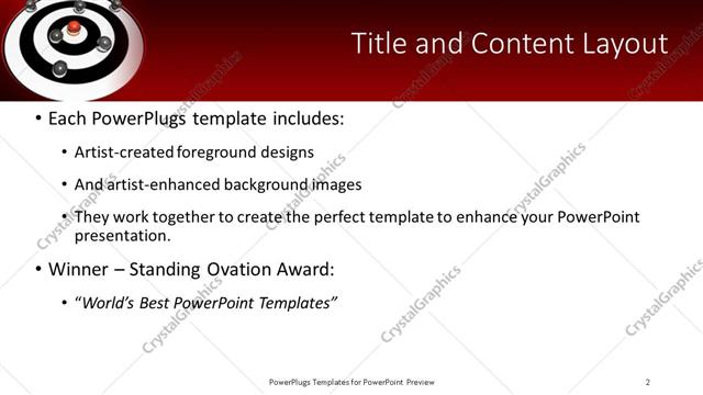 Title and Content presentation slide layout