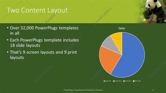 Two Content presentation slide layout