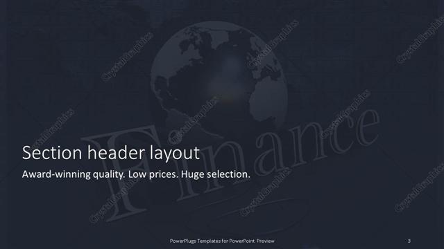 Section Header presentation slide layout