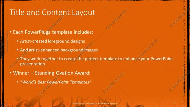 Title and Content presentation slide layout