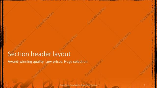 Section Header presentation slide layout