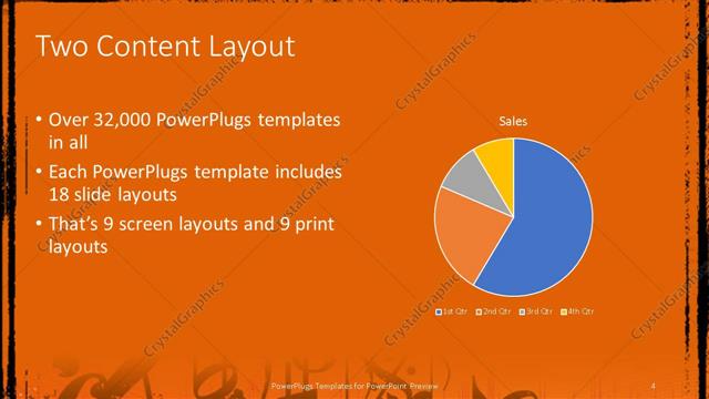 Two Content presentation slide layout