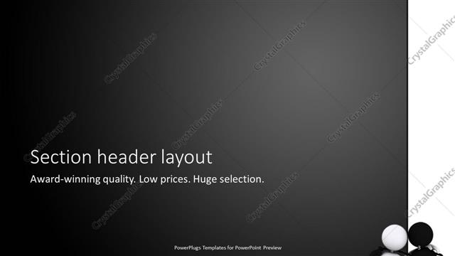 Section Header presentation slide layout