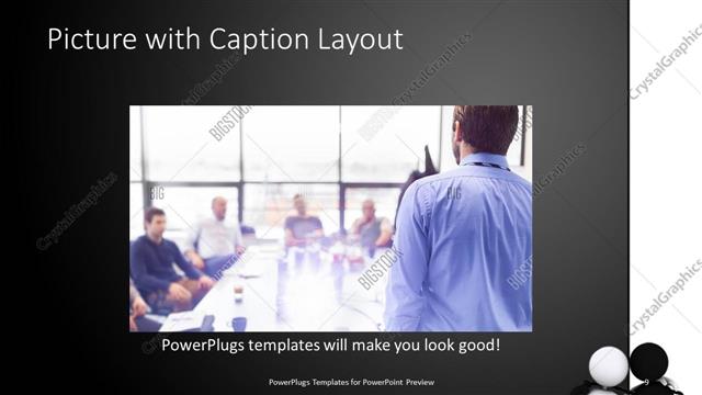 Picture with Caption presentation slide layout
