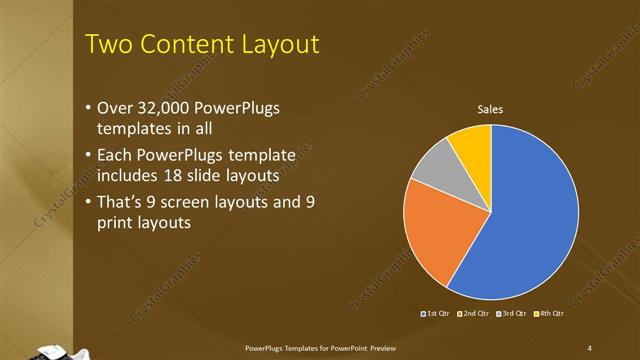 Two Content presentation slide layout
