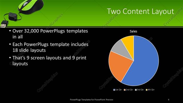 Two Content presentation slide layout
