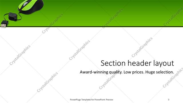 Section Header presentation slide layout