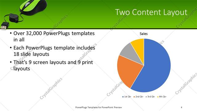 Two Content presentation slide layout
