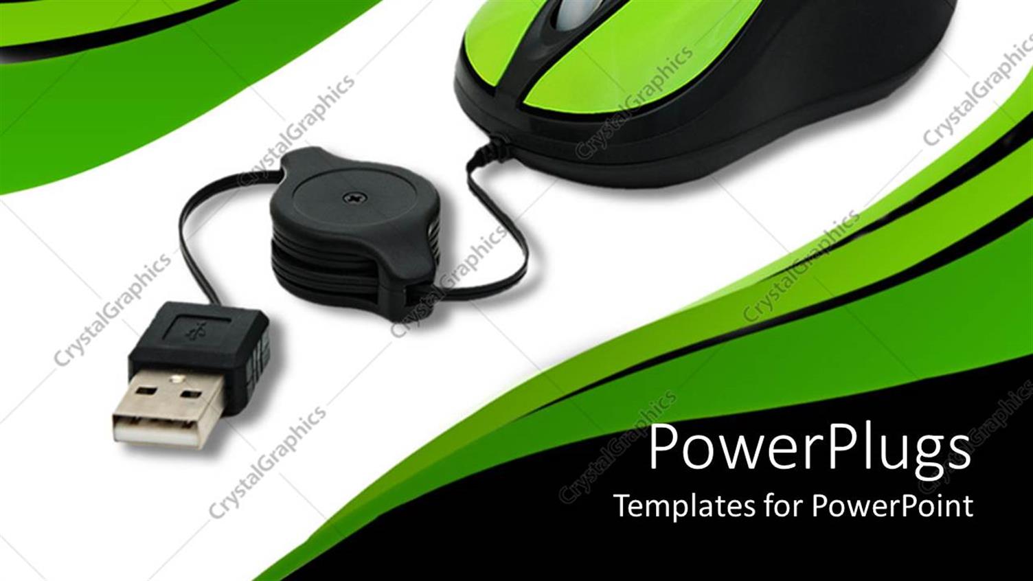 Featuring Black and White Wired Mouse on a White Background