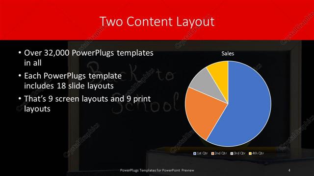 Two Content presentation slide layout