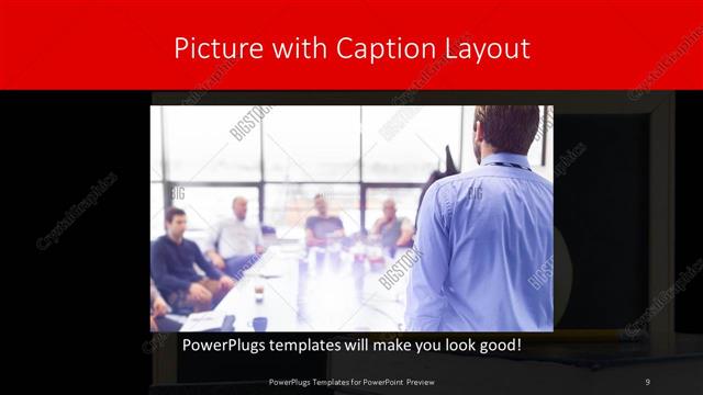 Picture with Caption presentation slide layout