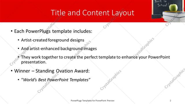 Title and Content presentation slide layout