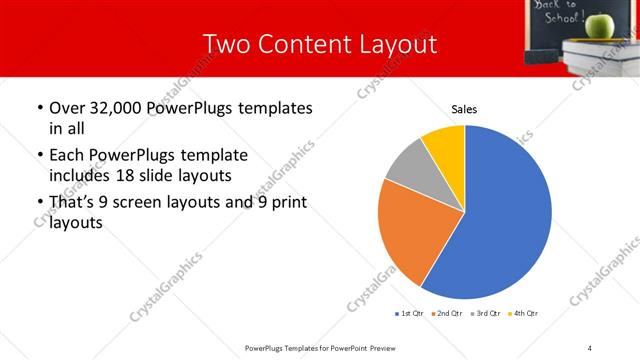 Two Content presentation slide layout