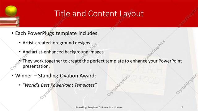 Title and Content presentation slide layout