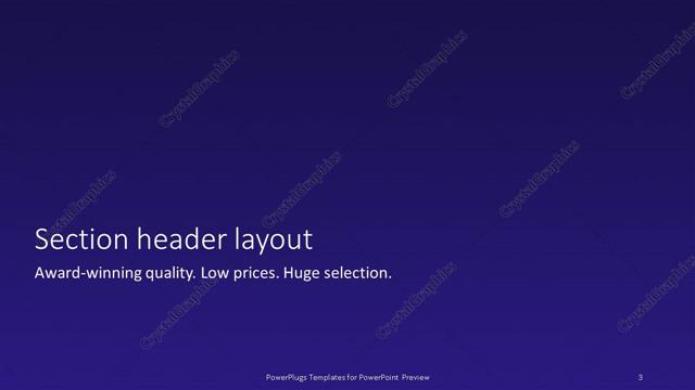 Section Header presentation slide layout