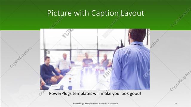 Picture with Caption presentation slide layout