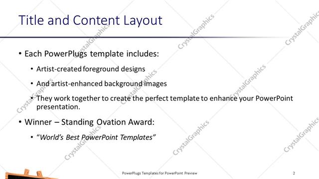 Title and Content presentation slide layout