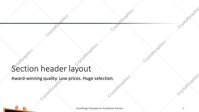 Section Header presentation slide layout