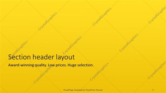 Section Header presentation slide layout