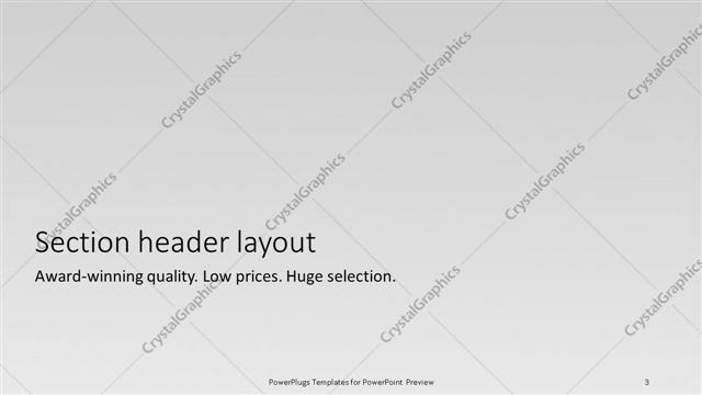 Section Header presentation slide layout