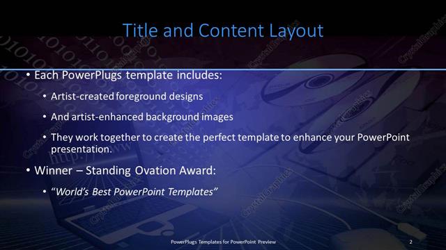 Title and Content presentation slide layout