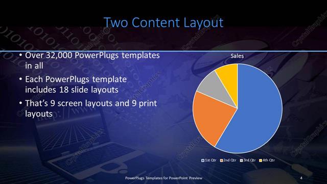 Two Content presentation slide layout