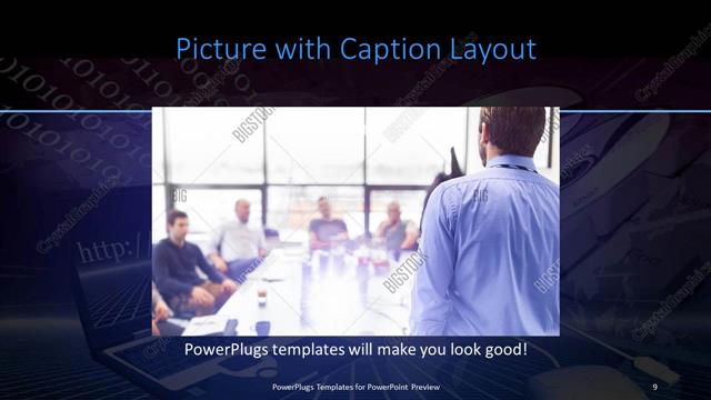 Picture with Caption presentation slide layout