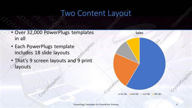 Two Content presentation slide layout