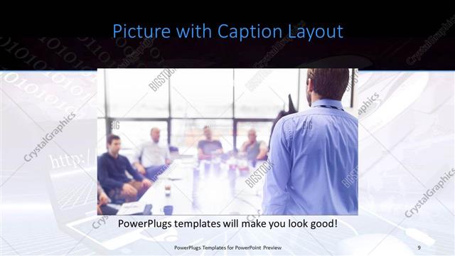 Picture with Caption presentation slide layout
