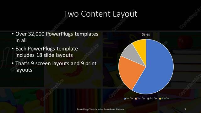 Two Content presentation slide layout