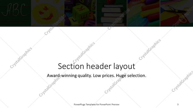 Section Header presentation slide layout