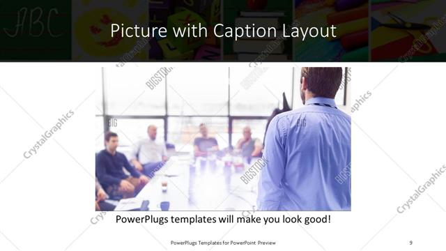 Picture with Caption presentation slide layout