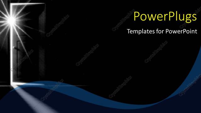  Presentation with hope - A blackish and bluish background with a door