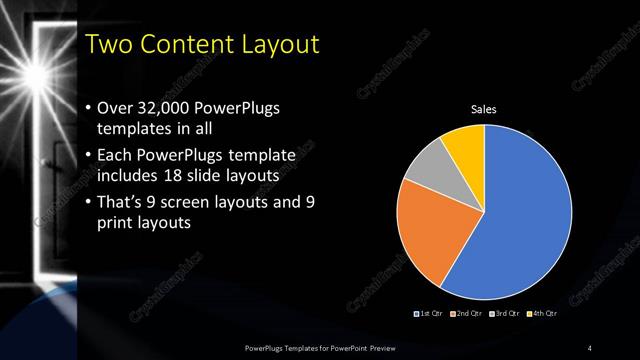 Two Content presentation slide layout