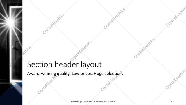 Section Header presentation slide layout