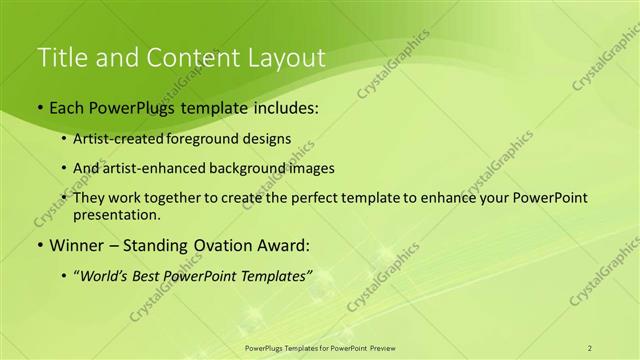 Title and Content presentation slide layout
