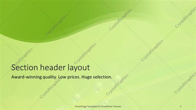 Section Header presentation slide layout