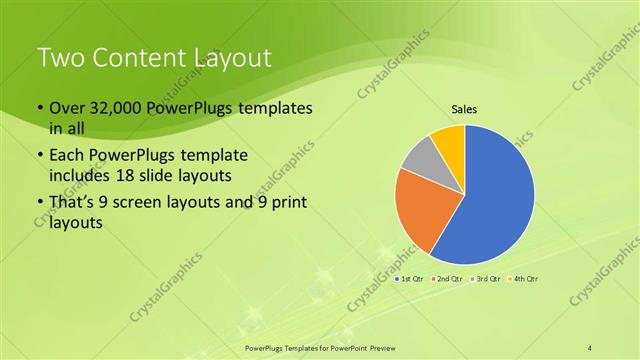 Two Content presentation slide layout