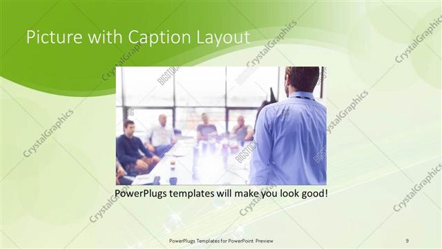 Picture with Caption presentation slide layout