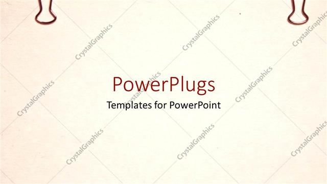  Presentation with binder - Blank paper with two red binder clips clipped to top