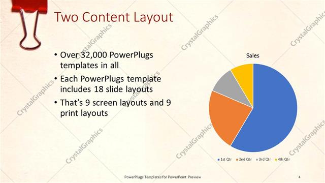 Two Content presentation slide layout