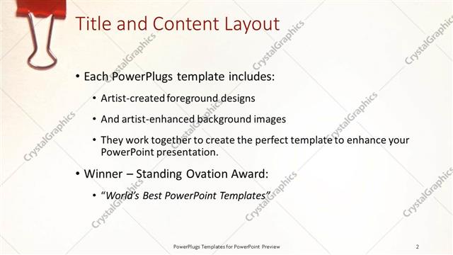 Title and Content presentation slide layout