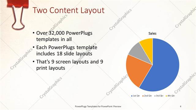 Two Content presentation slide layout